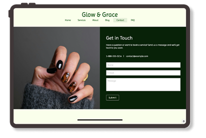 services page screenshot