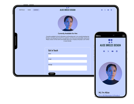 contact page screenshot