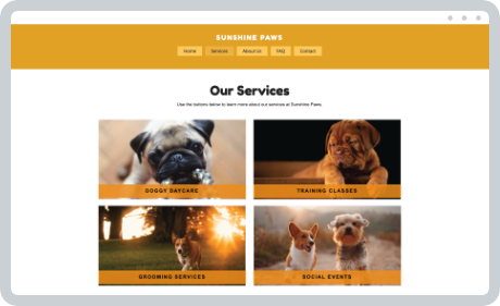 services screenshot